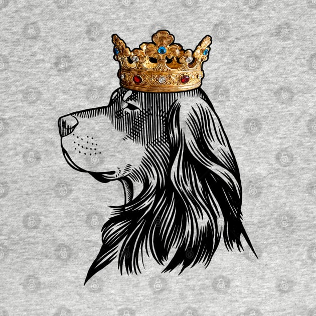 Gordon Setter Dog King Queen Wearing Crown by millersye